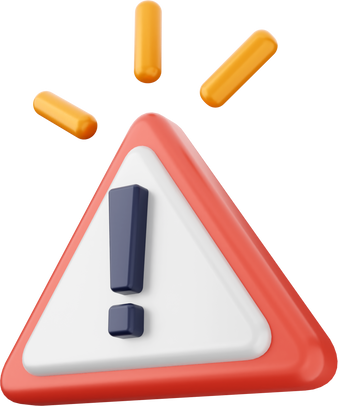3d caution icon